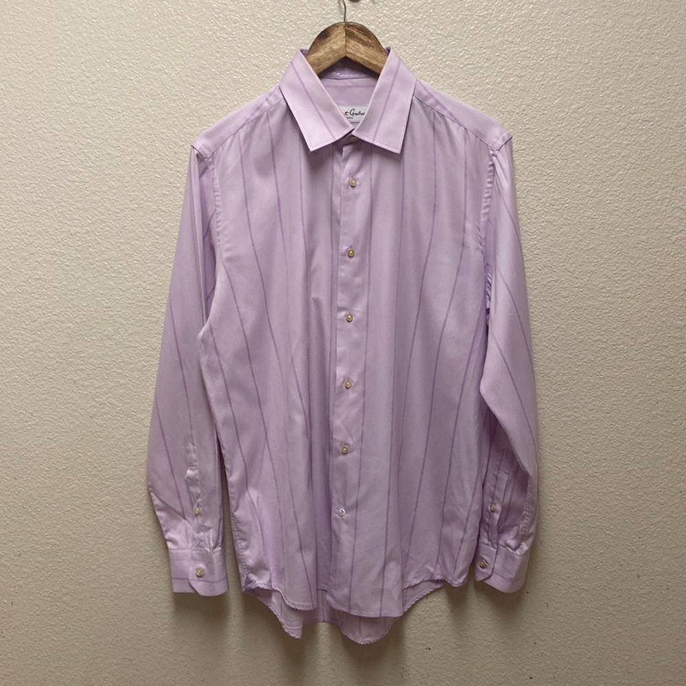 Robert Graham Striped Dress Shirt Size 16